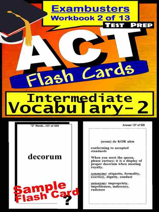 Title details for ACT Test Intermediate Vocabulary—Exambusters Flashcards—Workbook 2 of 13 by ACT Exambusters - Available